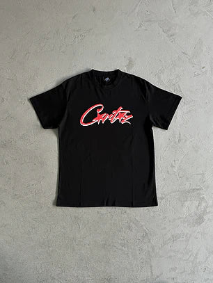 C Star Red and White Tee Black
