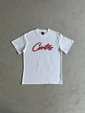 C Star Red and White Tee White