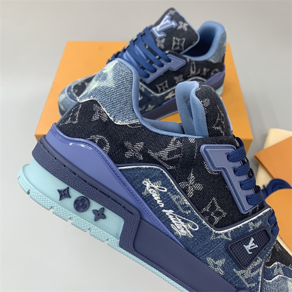 Trainer Denim Black and Blue