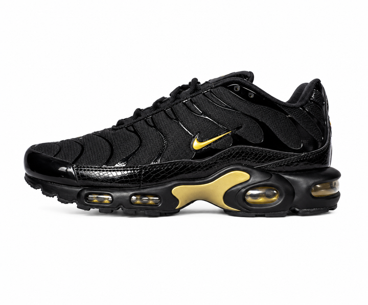 Air Max Plus TN Black and Metallic Gold