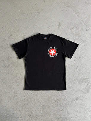 Red Round Star Tee