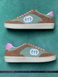 Gucci G75 Suede-Trimmed