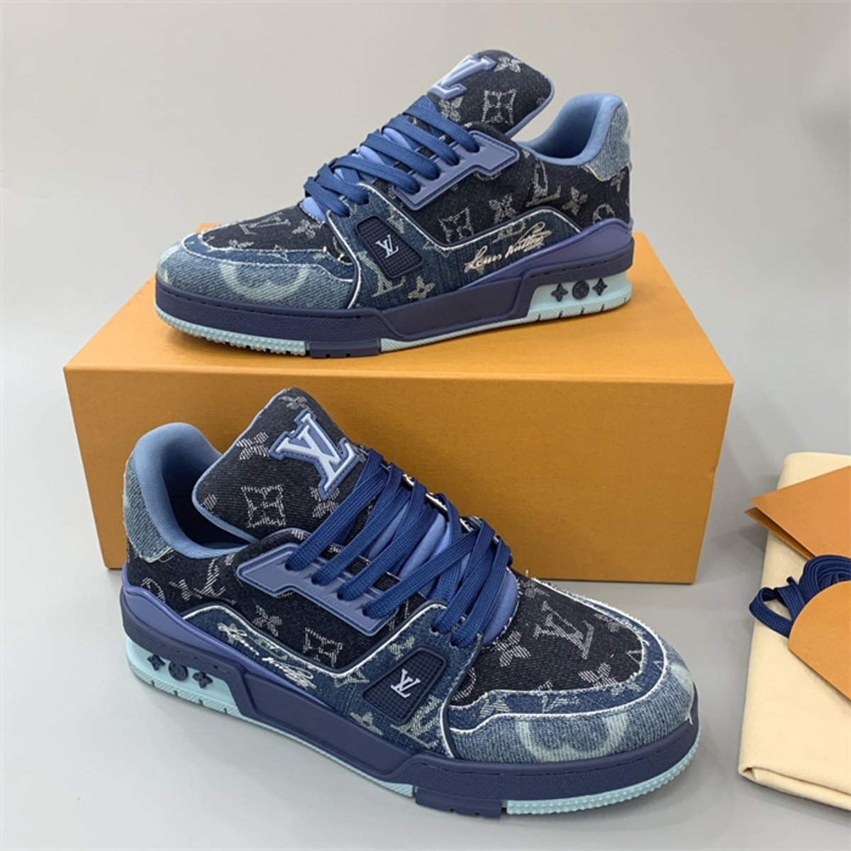 Trainer Denim Black and Blue