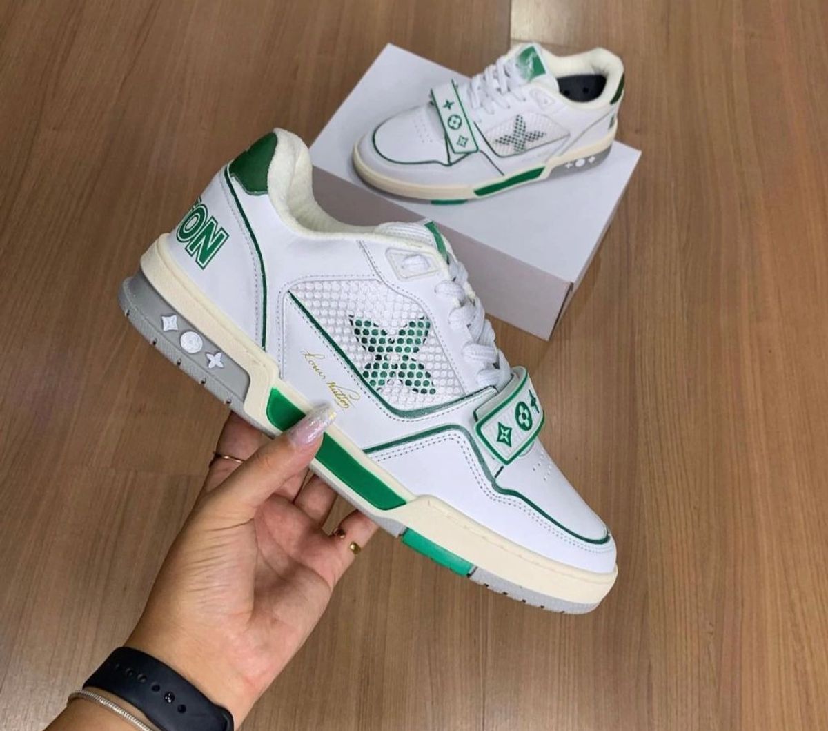 Trainer Green and White