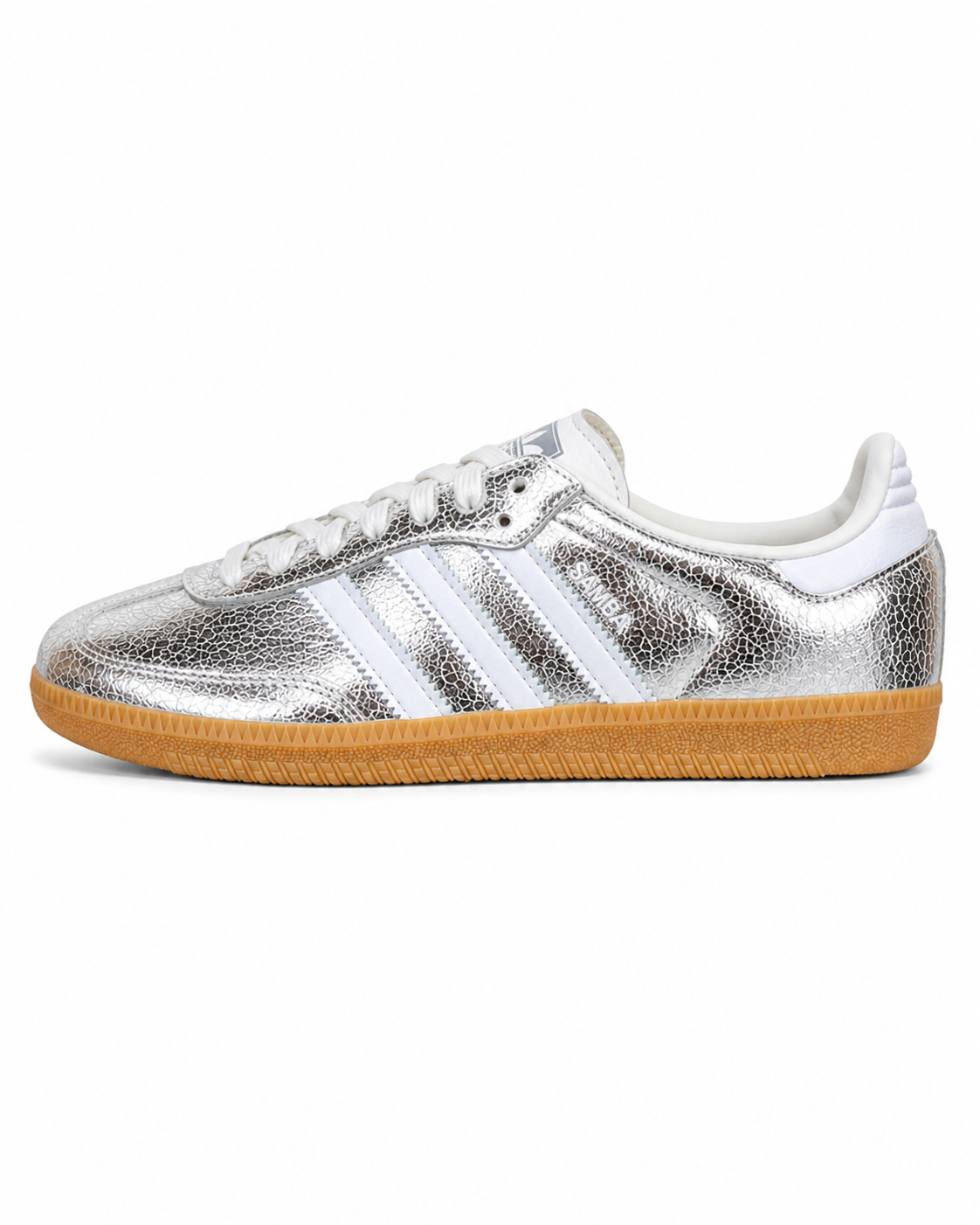 Samba OG Silver Metallic Cracked Leather