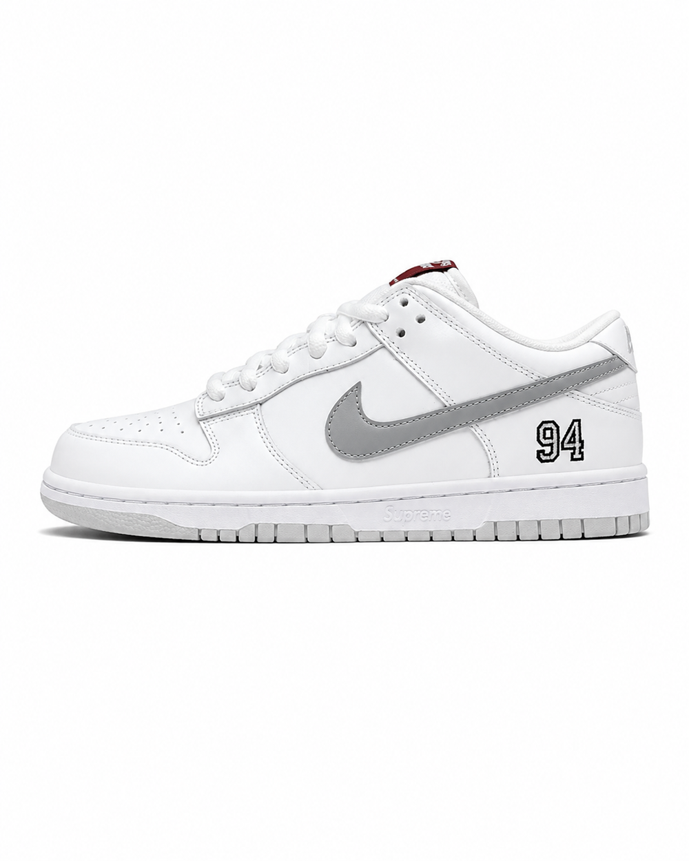 Dunk SB Supreme 94 White Metallic Silver