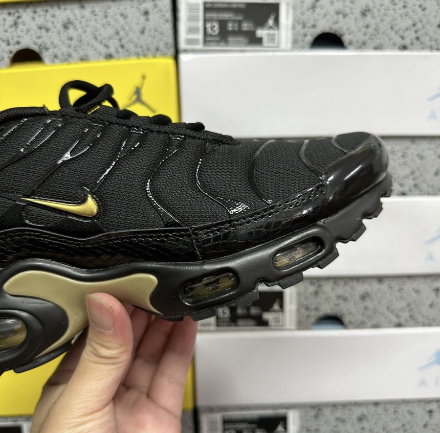 Air Max Plus TN Black and Metallic Gold