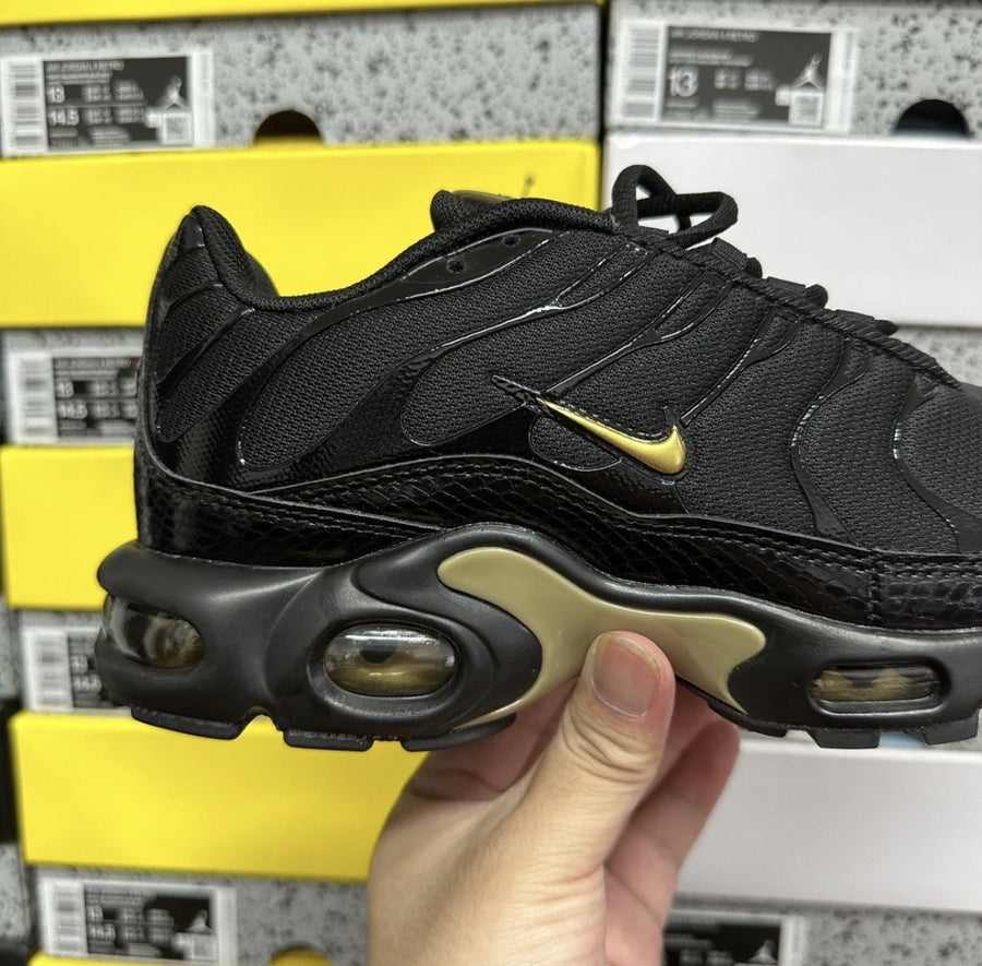 Air Max Plus TN Black and Metallic Gold